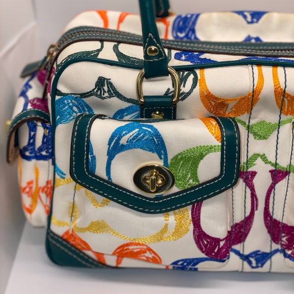 COPY - AUTHENTIC COACH Scribble Colorful Multicolored Bag - Picture 2 of 13